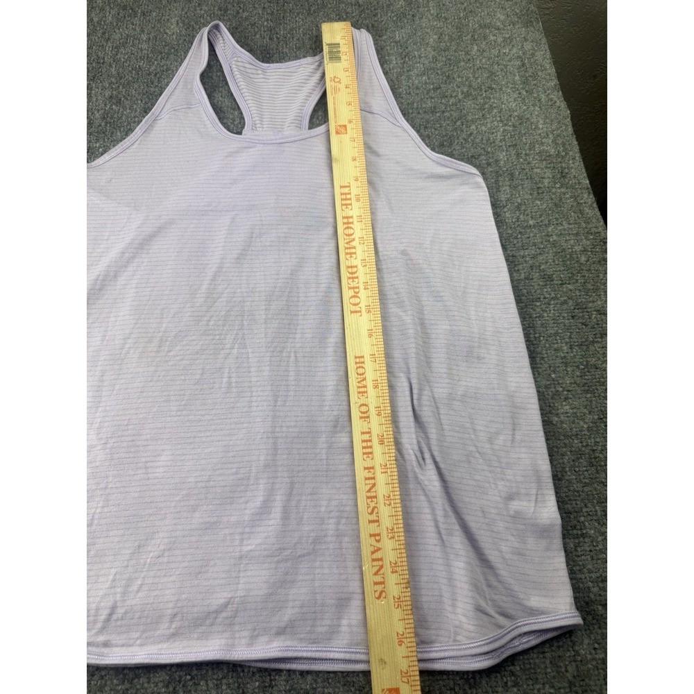 Lululemon Twist Back Racerback Tank Light Lavender Heathered Womens Size 12 - Picture 6 of 9